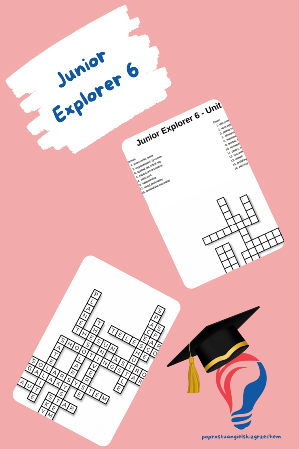 Junior Explorer 6 – Unit 6 – krzyżówki – Kosmos/Fantastyka naukowa/Inne słówka
