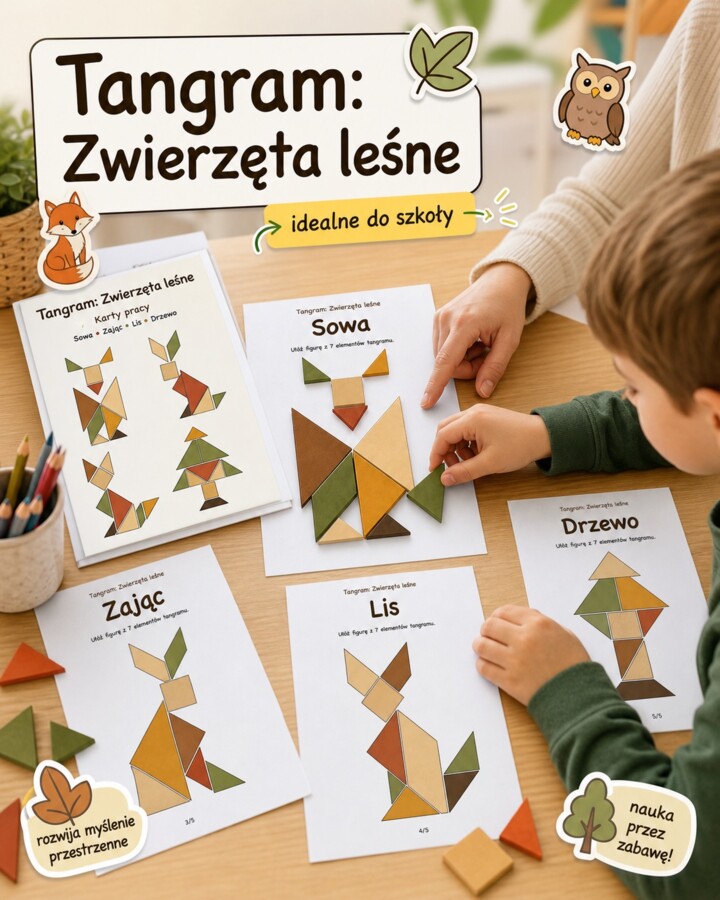 Tangram. Zwierzęta leśne