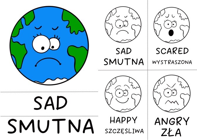 Emocje Ziemi - Dzień Ziemi, materiał w języku angielskim i polskim