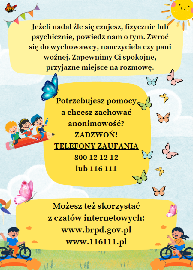 Standardy ochrony małoletnich -wersja graficzna dla dzieci młodzieży na gazetkę.