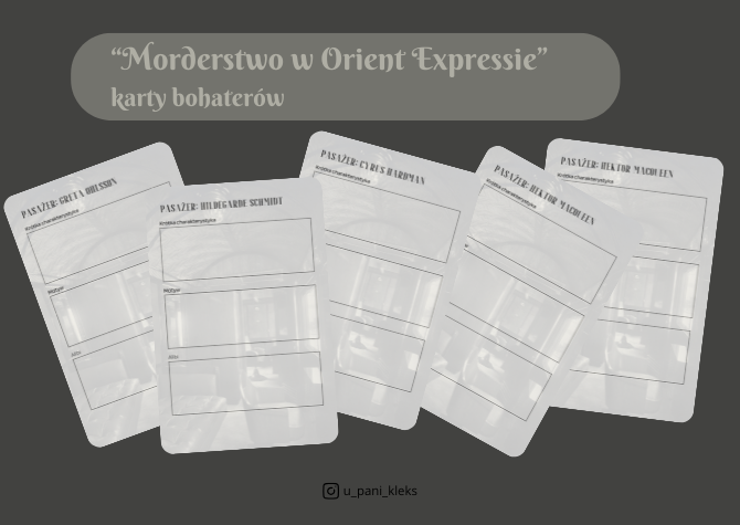 "Morderstwo w Orient Expressie" - karty postaci