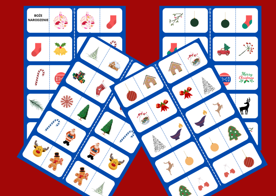 BOŻE NARODZENIE - domino obrazkowe