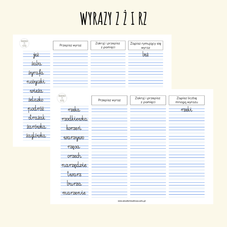 ORTOGRAFIA Z KLASĄ - WYRAZY Z Ó, U, Ż, RZ, H, CH NIEWYMIENNYM
