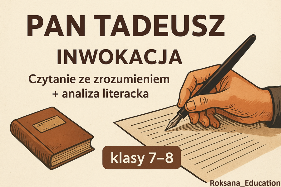 „Pan Tadeusz” – inwokacja ✍️ Czytanie ze zrozumieniem + analiza literacka (klasy 7–8)