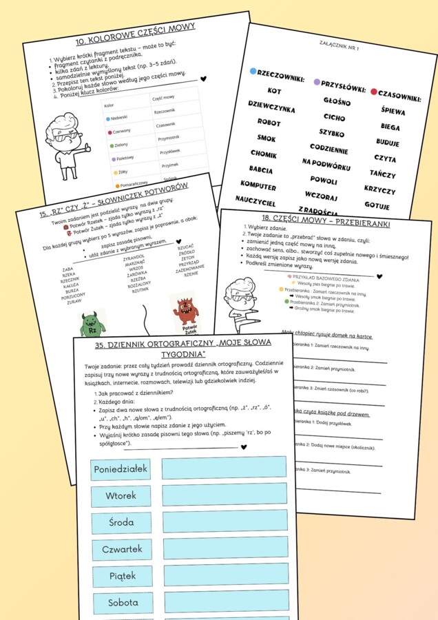 Kreatywna Gramatyka i Ortografia dla klas 4-8