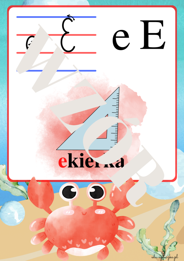 Morska paczka -plansze i pomoce oraz kalendarz z krabem