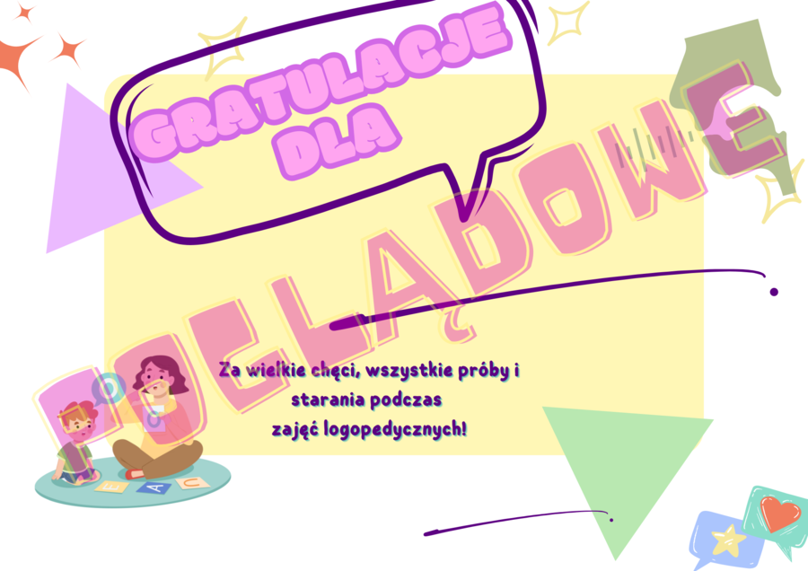 Dyplom za udział w zajęciach logopedycznych #dyplom #logopedia #gratulacje