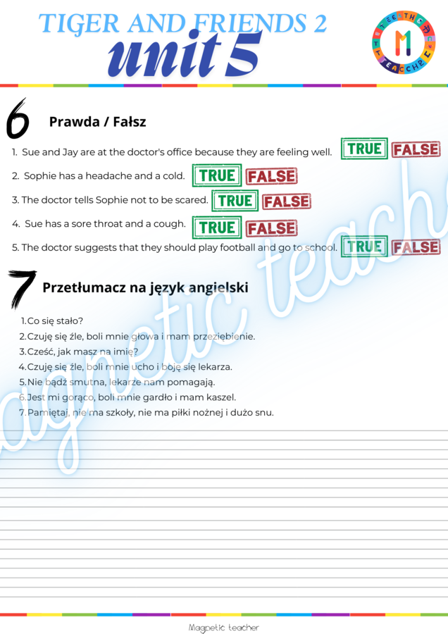 Tiger and friends 2 unit 5