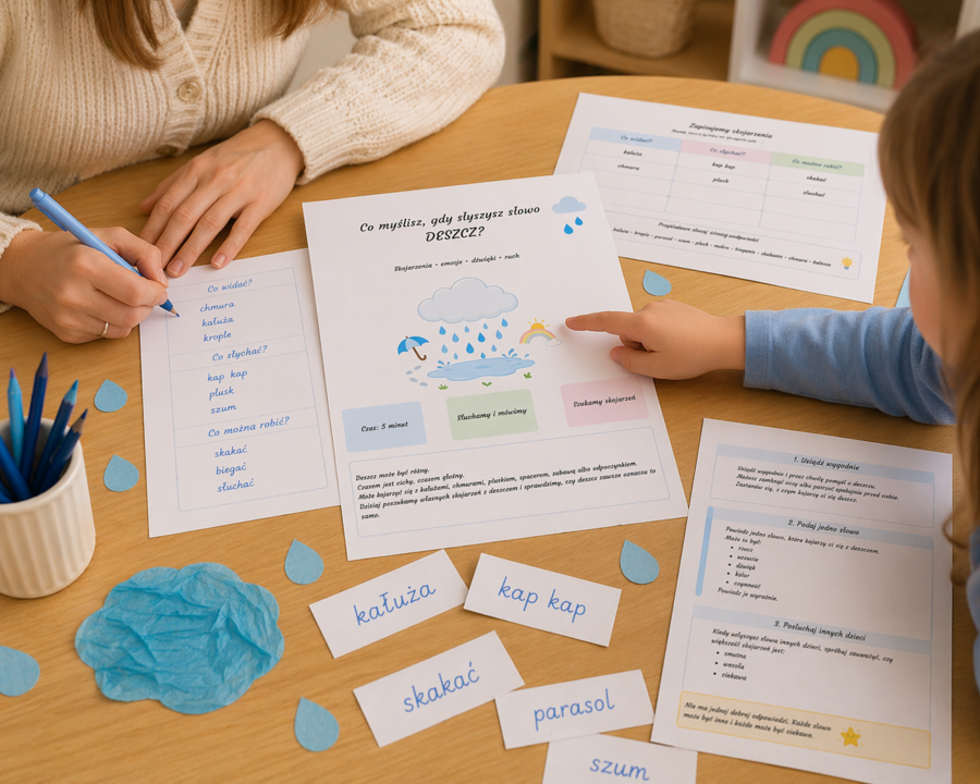 Co myślisz, gdy słyszysz słowo deszcz?