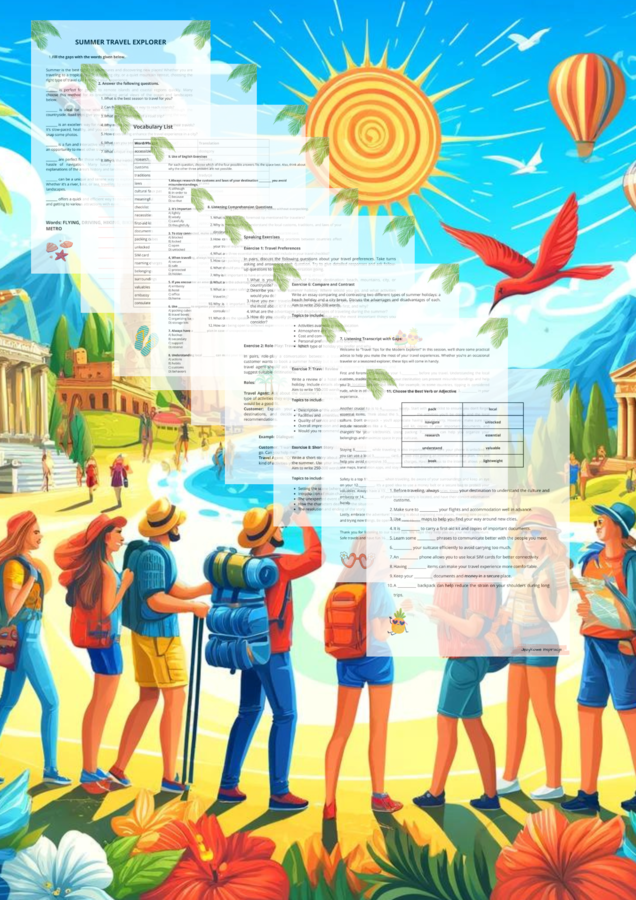 SUMMER TRAVEL EXPLORER B1/B2. Worksheet. Gotowa Lekcja. Karty Pracy.