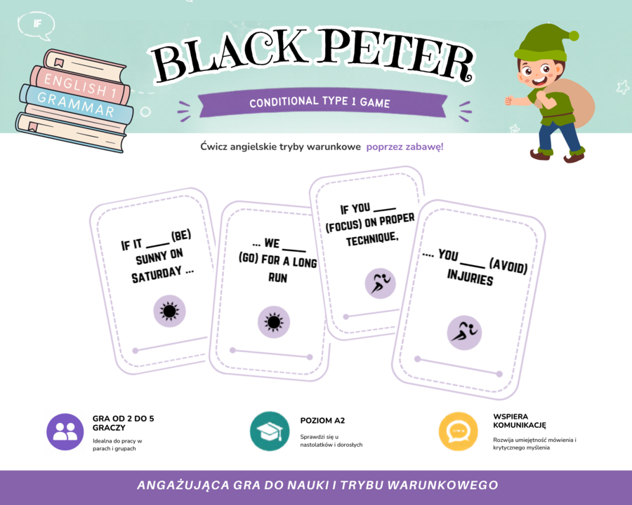 Pierwszy tryb warunkowy First Conditional Gra Black Peter Czarny Pioruś
