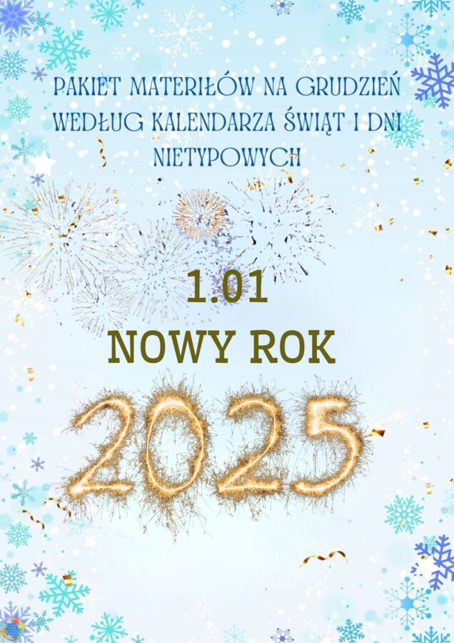 PAKIET MATERIAŁÓW NA GRUDZIEŃ WEDŁUG KALENDARZA ŚWIĄT I DNI NIETYPOWYCH