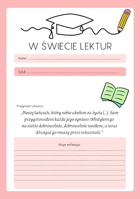 W świecie lektur- rozpoznajemy lektury po cytacie, snujemy refleksje na temat przywołanych cytatów