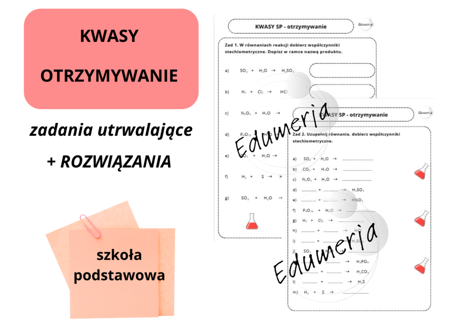 KWASY beztlenowe i tlenowe OTRZYMYWANIE I NAZEWNICTWO – zadania utrwalające