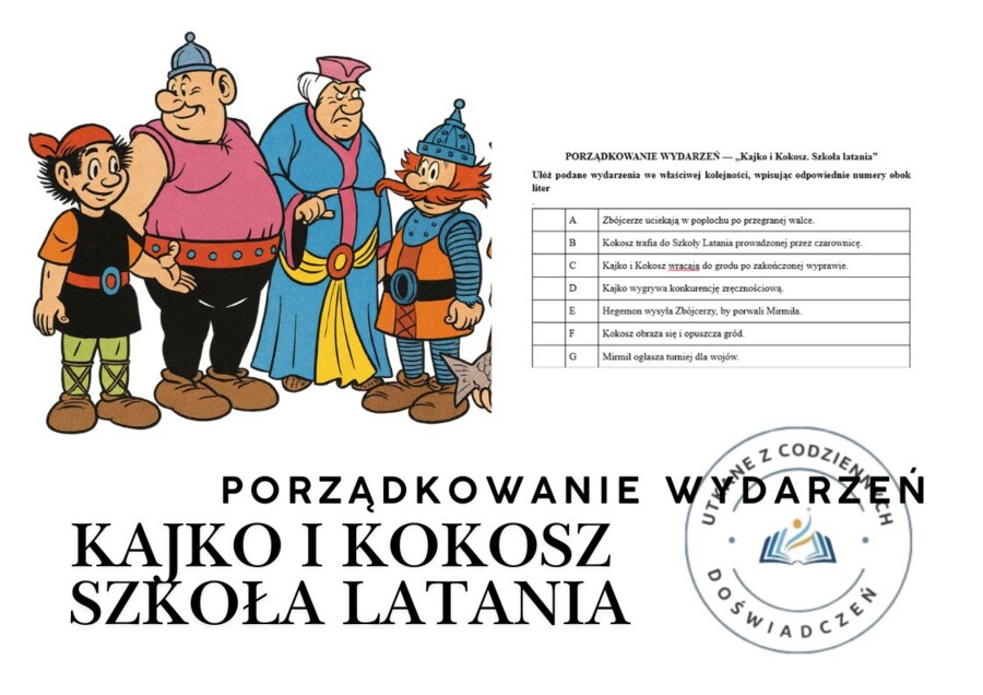 PORZĄDKOWANIE WYDARZEŃ — „Kajko i Kokosz. Szkoła latania"