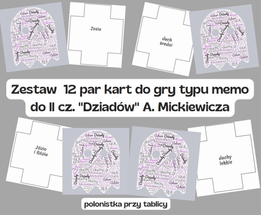 "Dziady cz. II", dziady, gra typu memo, pamięć, pary