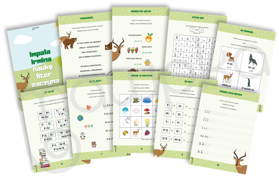 Zeszyt zadań do nauki samogłoski I