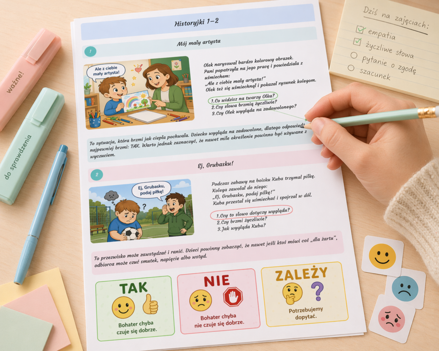 Czy każde przezwisko jest miłe? – historyjki obrazkowe