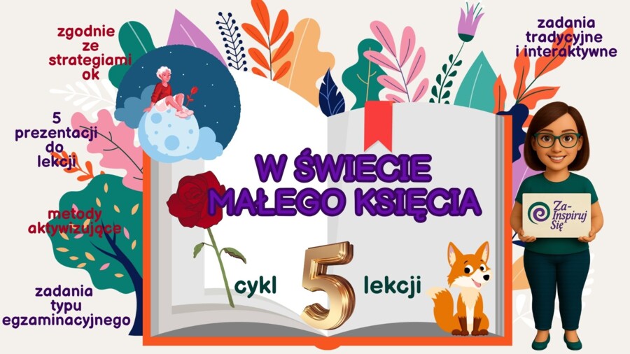 Mały Książę- scenariusz, karty pracy, AI