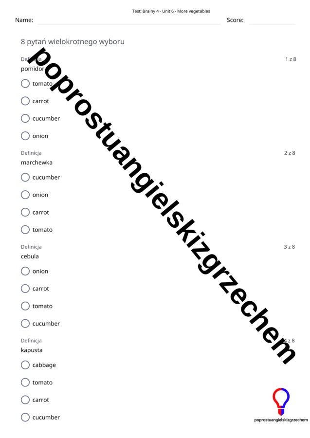 Brainy 4 – Unit 6 – testy