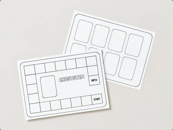 Gra planszowa ekosystem wodny/lądowy do samodzielnego stworzenia