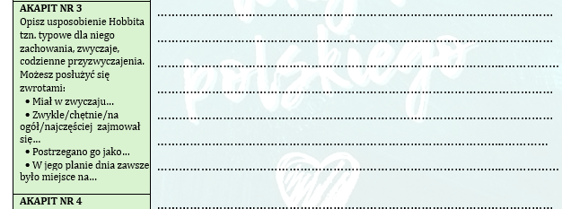 CHARAKTERYSTYKA POSTACI - HOBBIT