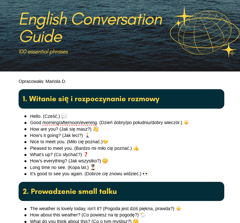 English Conversation Guide