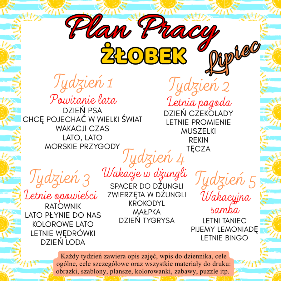 PLAN PRACY ŻŁOBEK - LIPIEC