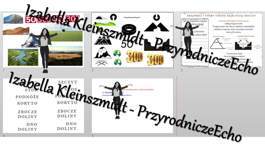 Karta pracy i pomysł/inspiracja na lekcję „Ukształtowanie terenu” - karta pracy wykonana w power point + gratisowy pomysł na lekcję - link do lekcji multimedialnej niekomercyjnej wykonanej w genial.ly do indywidualnego pobrania i użycia do celów niekomer