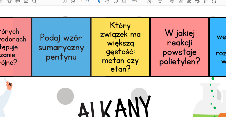 Węglowodory - gra planszowa