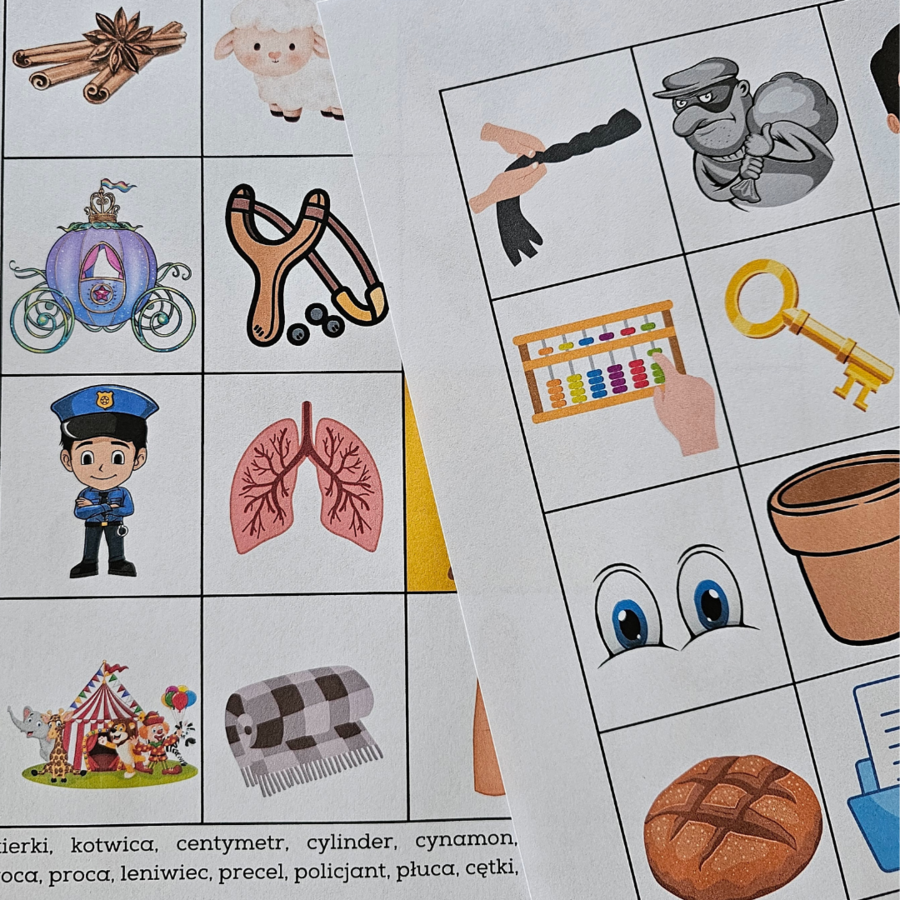 Materiał wyrazowo-obrazkowy | DYSLALIA | SEPLENIENIE | sz, cz, ż, s, c, z + głoska R | LOGOPEDIA