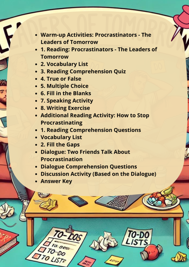 Angielski_Pakiet 10 Lekcji na 10 różnych tematów. Back to School_Halloween_Procrastinators - The Leaders of Tomorrow_National Education Day in Poland_Vegetarianism _European Day of Languages _The Cosy Side of Autumn_Thanksgiving Day Christmas Winter