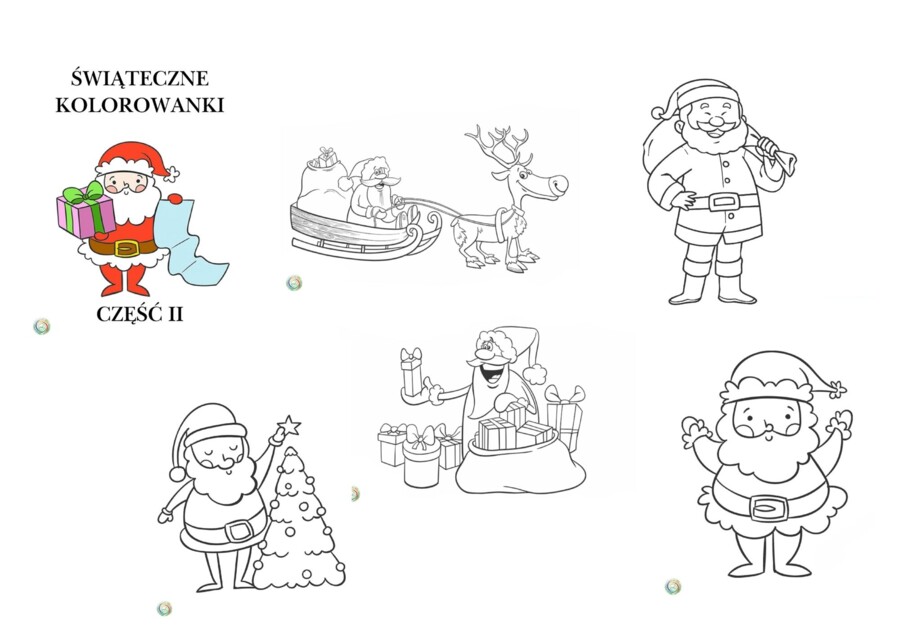 ŚWIATECZNE KOLOROWANKI. CZĘŚĆ II