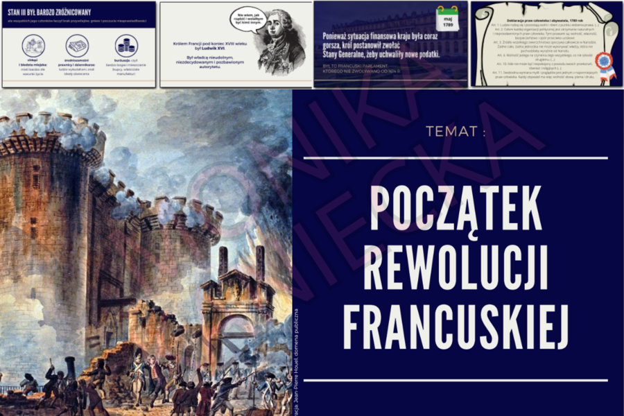 Początek rewolucji francuskiej - prezentacja historia klasa 6