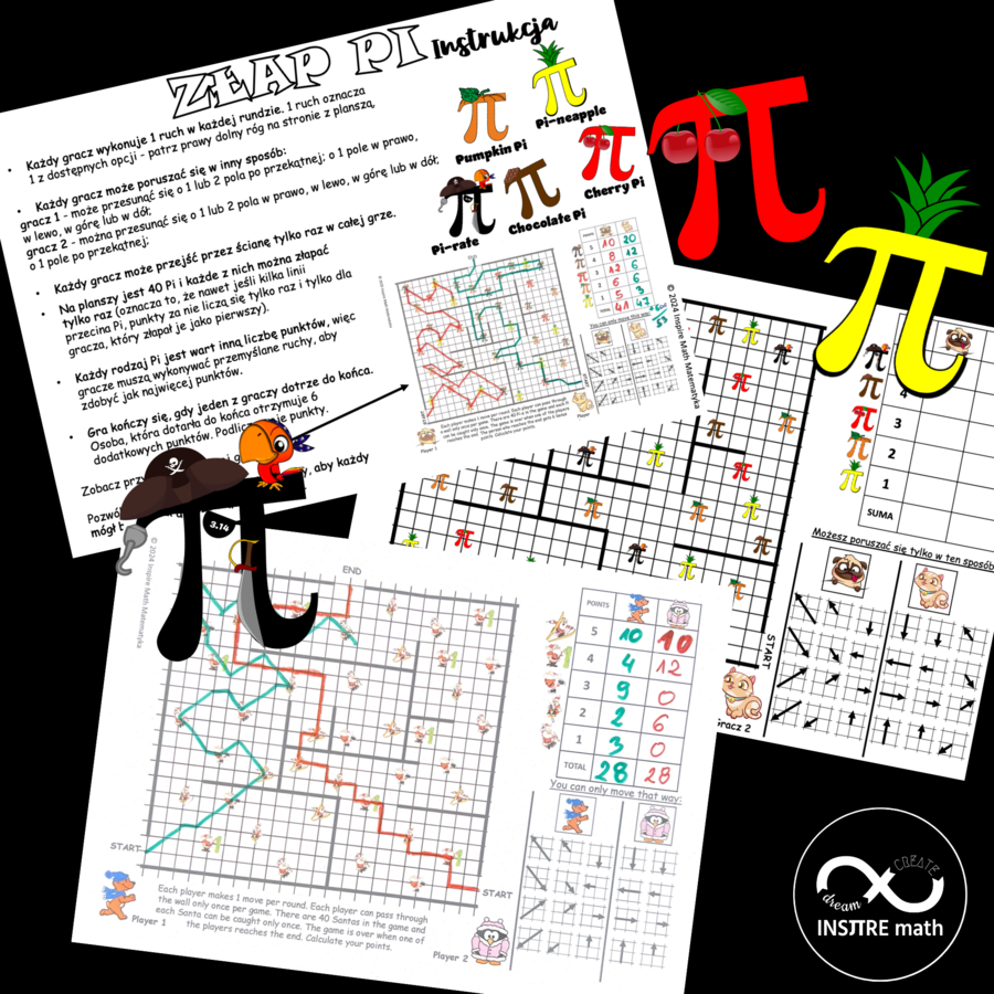DARMOWA Gra Matematyczna – Złap Pi. Gra logiczna. Matematyczny Dzień Liczby Pi. Liczba Pi.