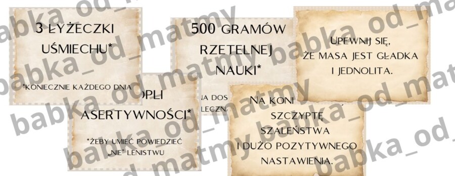 SZKOLNE SMAKOŁYKI: RECEPTURA NA SUKCES - 15 składników na udany rok szkolny (gazetka klasowa)!