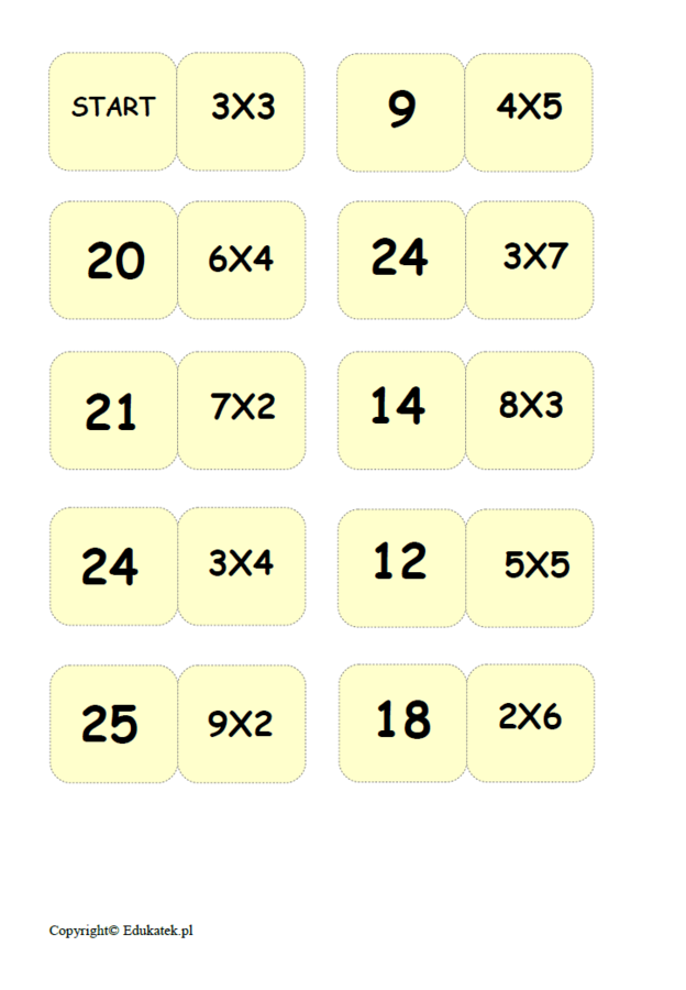Domino - gry matematyczne