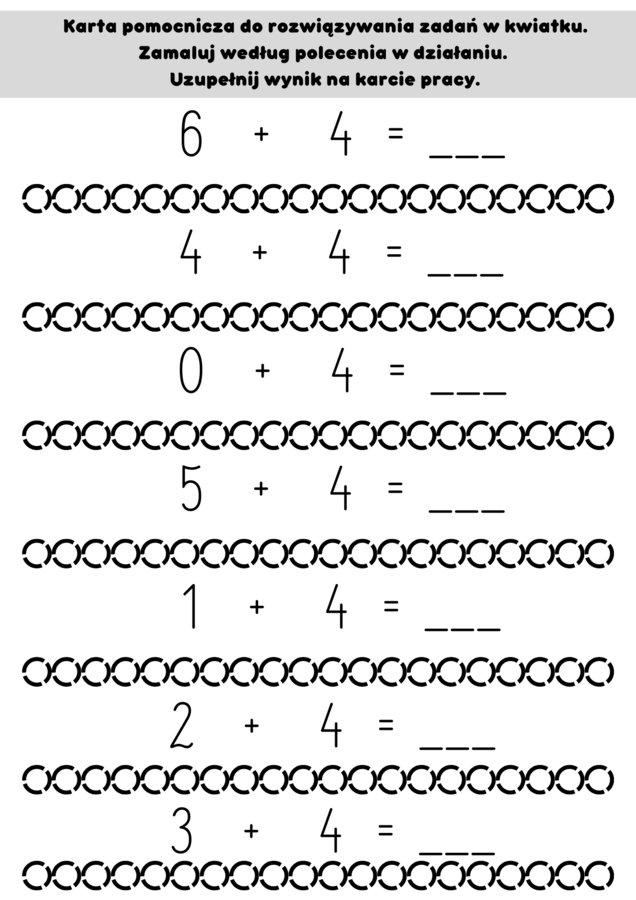Pisownia cyfr od 0 do 21