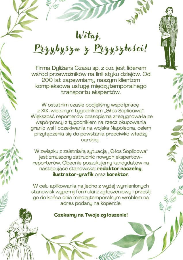 Projekt: Głos Soplicowa - Pan Tadeusz