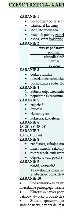 POWTÓRKI PRZED EGZAMINEM. Z BOHATERAMI "PANA TADEUSZA" PRZYPOMINAMY WIADOMOSCI Z ZAKRESU SŁOWOTWÓRSTWA.