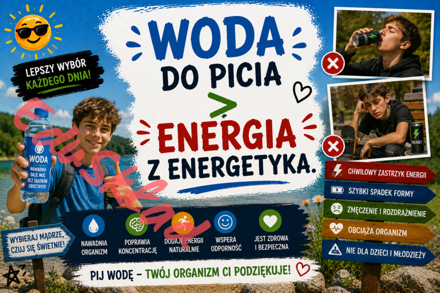 🌞 Bezpieczne Wakacje — nowoczesne plakaty edukacyjne na gazetkę szkolną 🌊🚴⛰️📱