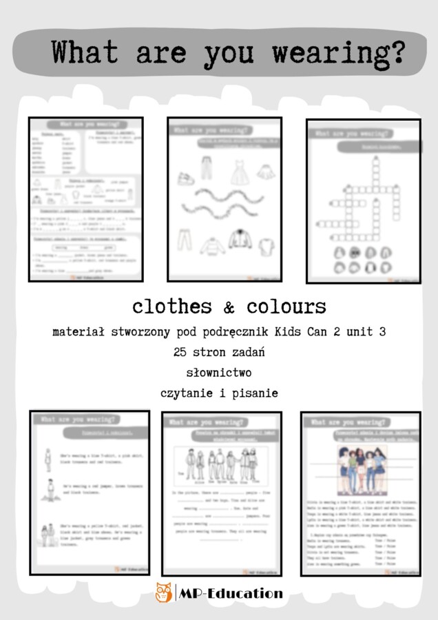 Clothes & colours - Kids Can 2