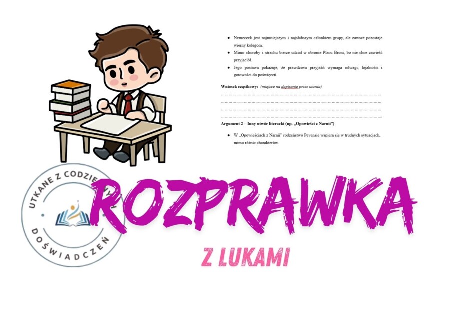 Rozprawka z lukami- przykład 3