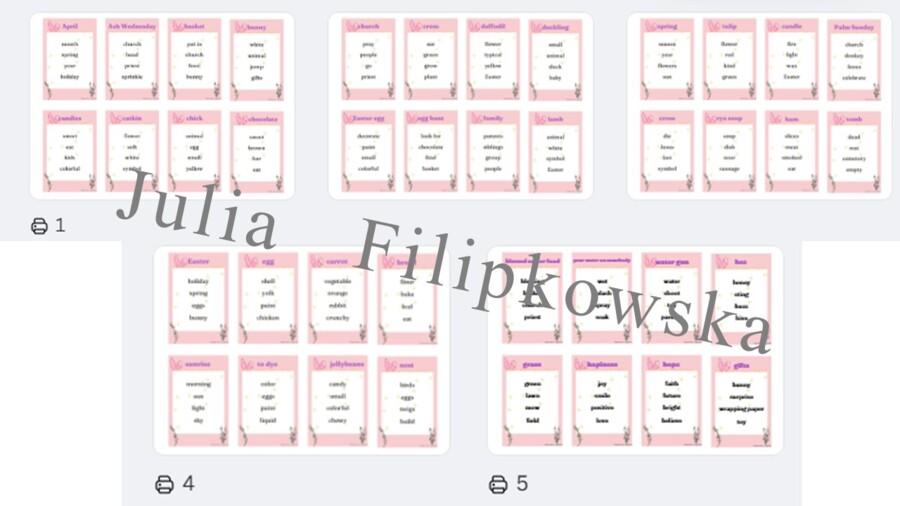 Taboo/ Gra/ Wielkanoc/ Easter/ Warm-up/ Rozgrzewka/ Klasy 4-6/ Klasy 6-8/ Liceum/ SP 4-6/ SP 8/ SP 6-8/ Zabawa