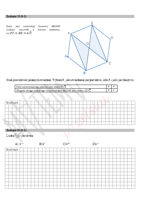 Matura próbna - NOWA FORMUŁA - poziom podstawowy