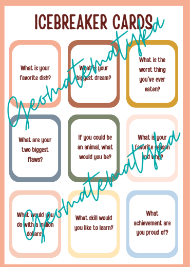 Icebreaker Conversation Cards - karty integracyjne po angielsku