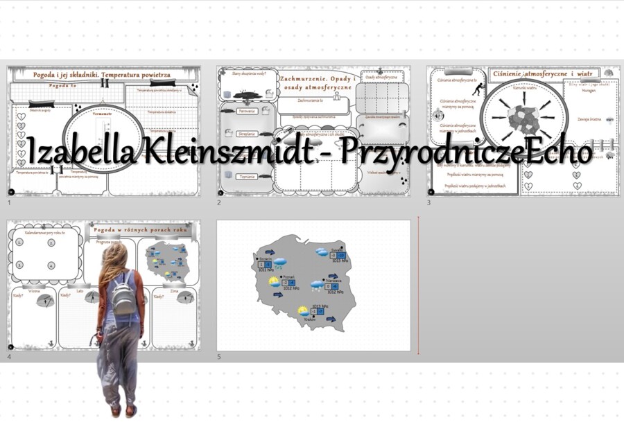 Zestaw kart pracy do działu „Pogoda i pory roku”. Karty pracy wykonane w power point – można edytować. Przyroda 4, na podstawie wydawnictwa MAC