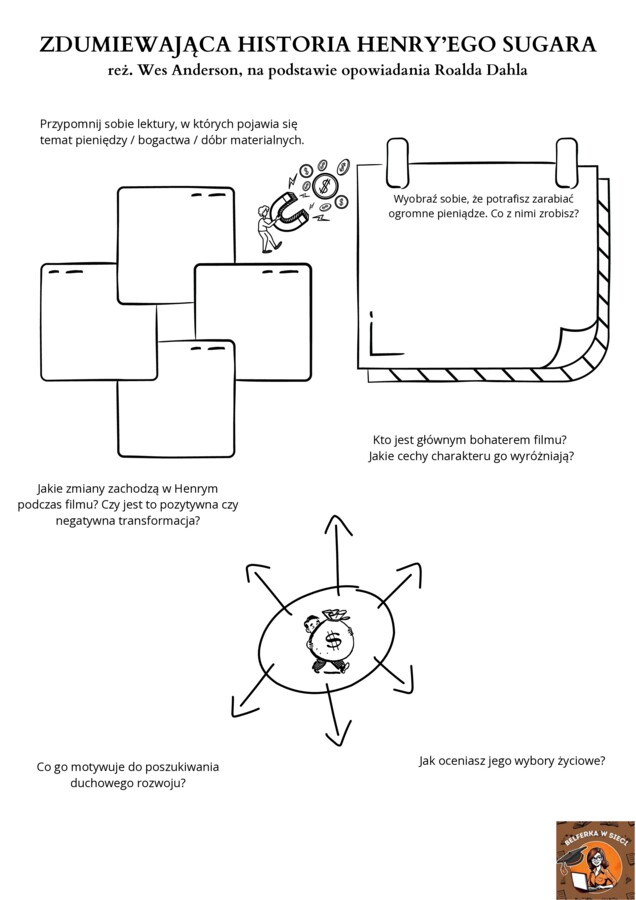 Karta pracy do filmu "Zdumiewająca historia Henry'ego Sugara"