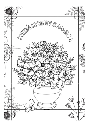 Dzień KOBIET - KOLOROWANKA XXL - NA 9 KARTEK