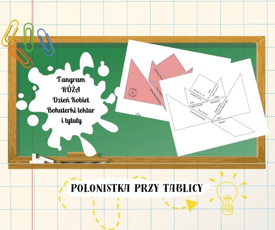 Tangram Kobiety lektury obowiązkowe Dzień kobiet Bohaterki literackie Tytuły Znajomosć lektur